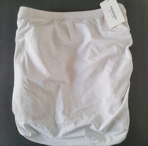 NEW Swimsuits for All Bathing Suit Swim Skirt Womens 18 White Ruching Plus      